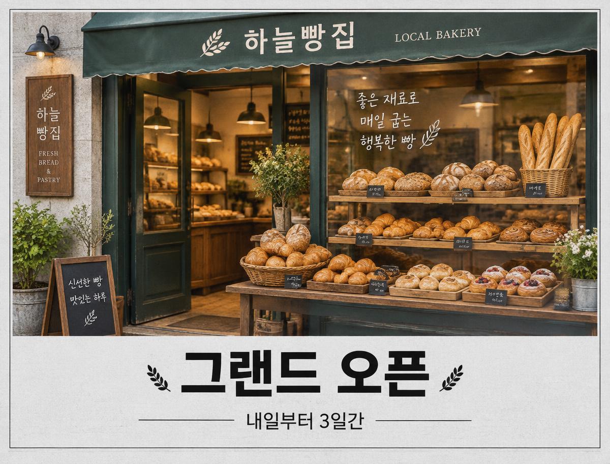 신문 광고 시안 예시